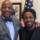 Senator Isadore Hall III (left) and Kendrick Lamar. (Image by: @isadorehall, Twitter)